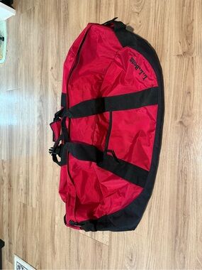 L.L. Bean Red and Black Duffel Bag